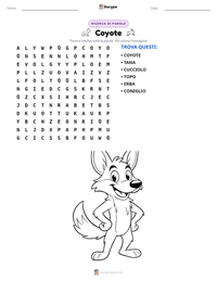 Anteprima della scheda stampabile di Coyote