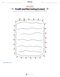 Credit and Borrowing (Loans) printable worksheet preview