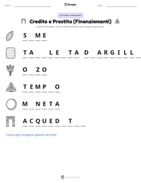 Anteprima della scheda stampabile di Credito e Prestito (Finanziamenti)
