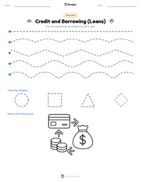 Credit and Borrowing (Loans) printable worksheet preview