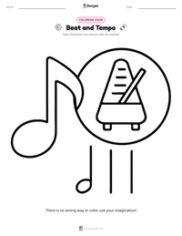 Beat and Tempo coloring page for kids