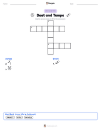 Beat and Tempo printable worksheet preview