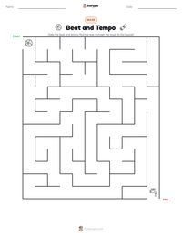 Beat and Tempo printable worksheet preview