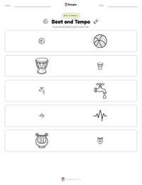 Beat and Tempo printable worksheet preview