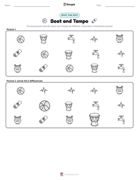 Beat and Tempo printable worksheet preview