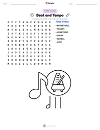 Beat and Tempo printable worksheet preview