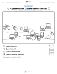Anteprima della scheda stampabile di Cyberbullismo (Essere Gentili Online)