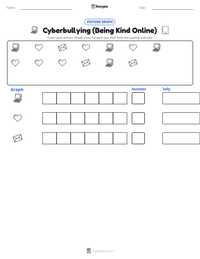 Cyberbullying (Being Kind Online) printable worksheet preview