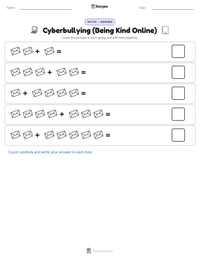 Cyberbullying (Being Kind Online) printable worksheet preview