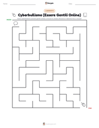 Anteprima della scheda stampabile di Cyberbullismo (Essere Gentili Online)