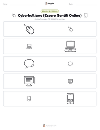 Anteprima della scheda stampabile di Cyberbullismo (Essere Gentili Online)