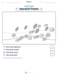 Algonquian Peoples printable worksheet preview
