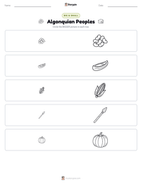 Algonquian Peoples printable worksheet preview