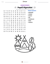 Anteprima della scheda stampabile di Popoli Algonchini