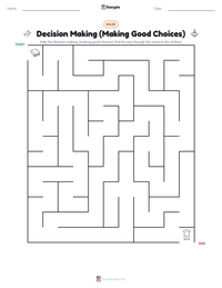 Decision Making (Making Good Choices) printable worksheet preview