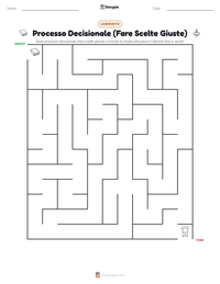 Anteprima della scheda stampabile di Processo Decisionale (Fare Scelte Giuste)