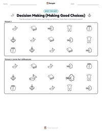 Decision Making (Making Good Choices) printable worksheet preview