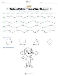Decision Making (Making Good Choices) printable worksheet preview