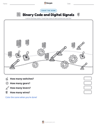 Binary Code and Digital Signals printable worksheet preview