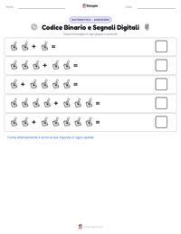Anteprima della scheda stampabile di Codice Binario e Segnali Digitali