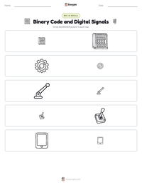 Binary Code and Digital Signals printable worksheet preview