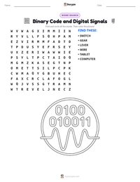 Binary Code and Digital Signals printable worksheet preview