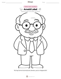 Página para colorear de Arnold Lobel para niños