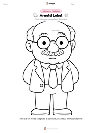 Pagina da colorare di Arnold Lobel per bambini