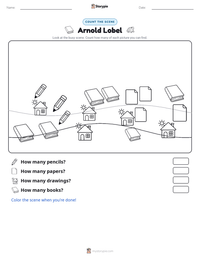 Arnold Lobel printable worksheet preview