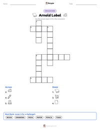 Arnold Lobel printable worksheet preview