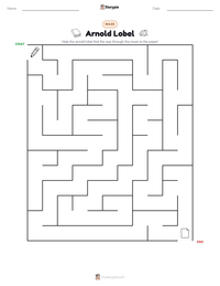 Arnold Lobel printable worksheet preview