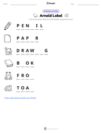 Arnold Lobel printable worksheet preview