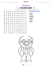 Vista previa de la hoja de trabajo imprimible de Arnold Lobel