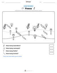 France printable worksheet preview