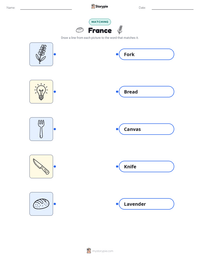 France printable worksheet for kids