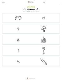 France printable worksheet preview
