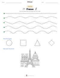 France printable worksheet preview