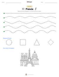 Anteprima della scheda stampabile di Francia