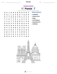 Anteprima della scheda stampabile di Francia