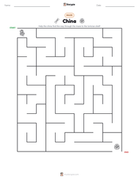 China printable worksheet preview