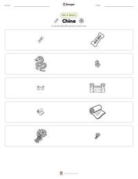 China printable worksheet preview
