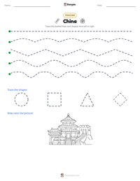 China printable worksheet preview