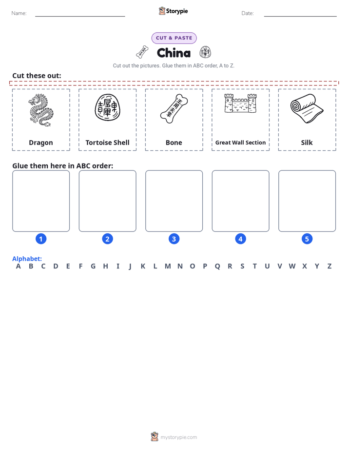 Cut & Paste Alphabet