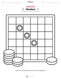 Checkers printable worksheet preview