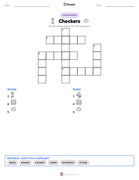 Checkers printable worksheet preview