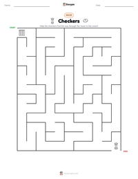 Checkers printable worksheet preview