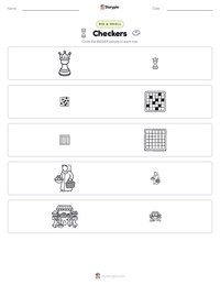 Checkers printable worksheet preview