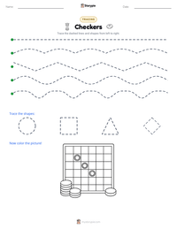 Checkers printable worksheet preview