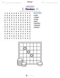 Checkers printable worksheet preview