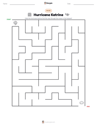 Hurricane Katrina printable worksheet preview